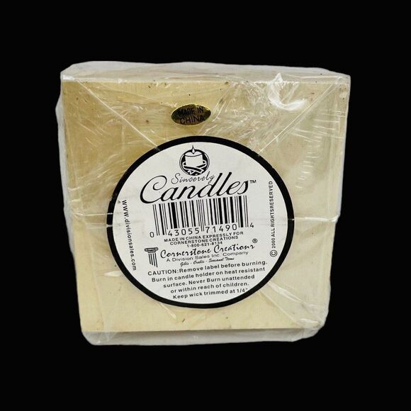 Vintage 2000 Cornerstone Creations Jack O Lantern Pumpkin Candle Crate Halloween - Picture 6 of 6